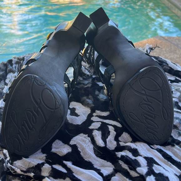 NWOT Black Studded Fergie High Heels Size 8M - Picture 5 of 5